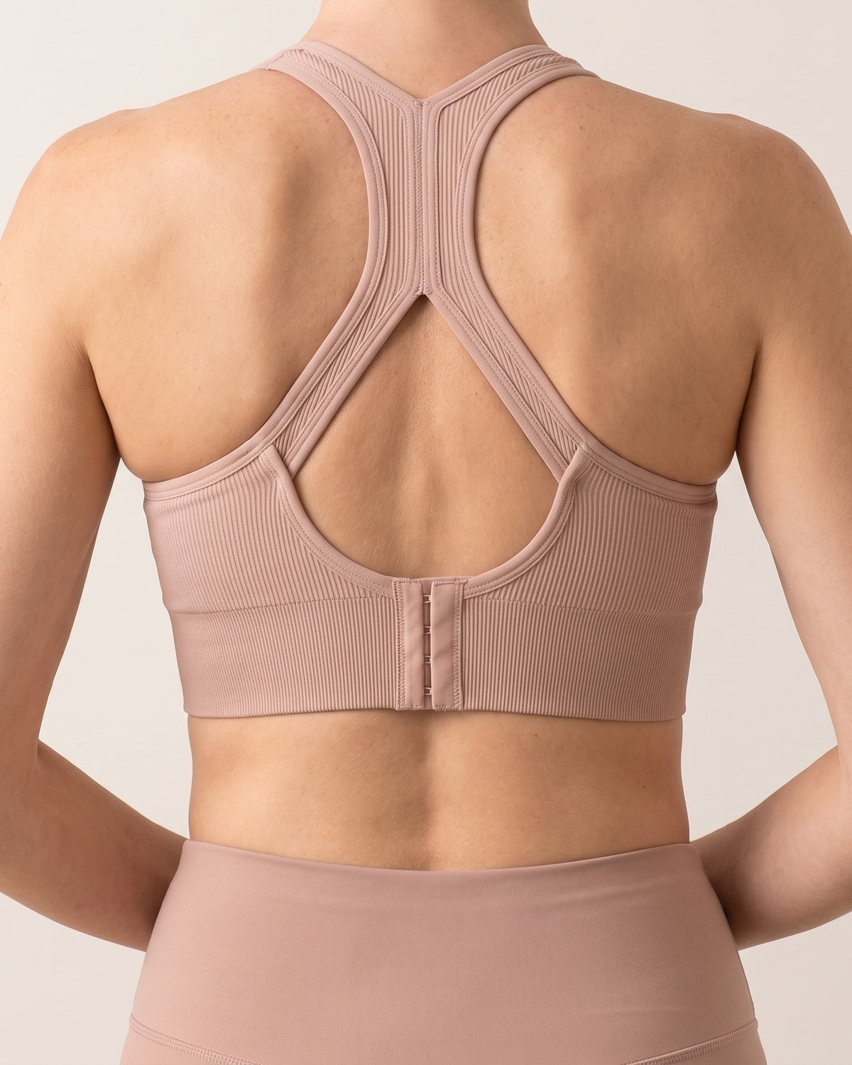 Racerback Sports Bra - Pink - Back Torso
