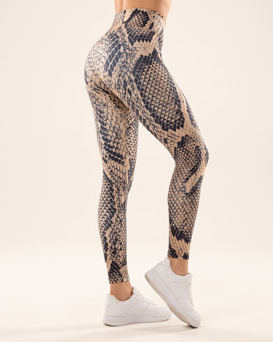 3D Snakeskin Leggings - Snake pattern - Side Profile