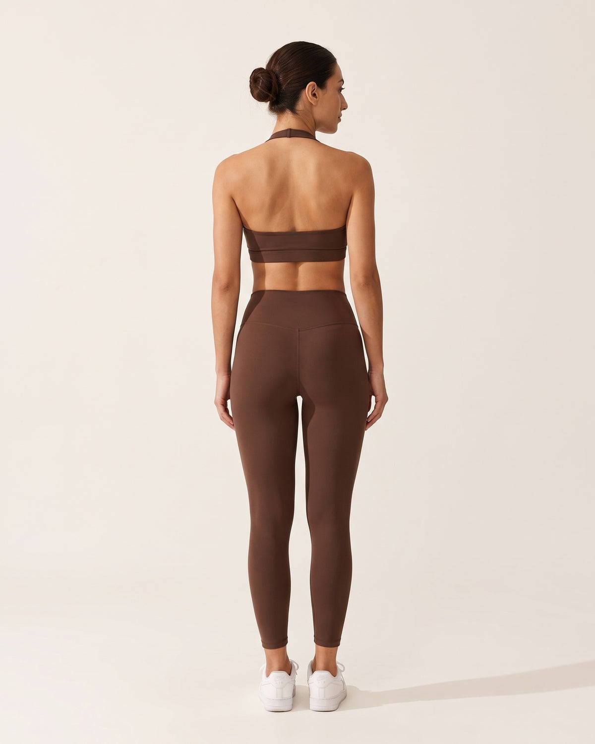 Backless Yoga Set - Coffee - Back