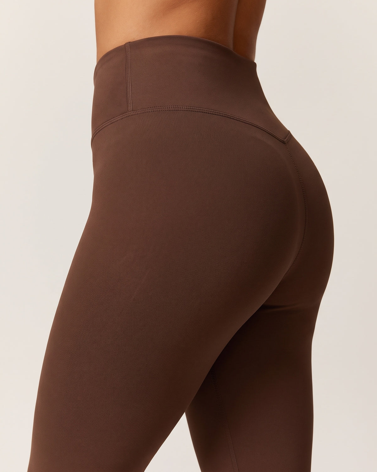 Backless Yoga Set - Coffee - Side Glute Close-Up