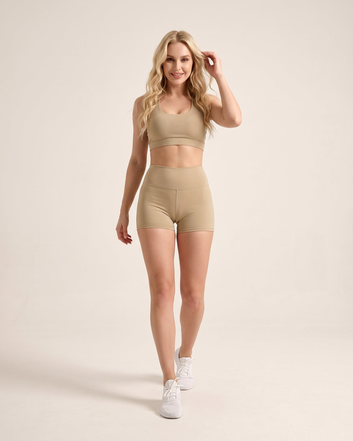 Booty Shorts - Khaki - Front
