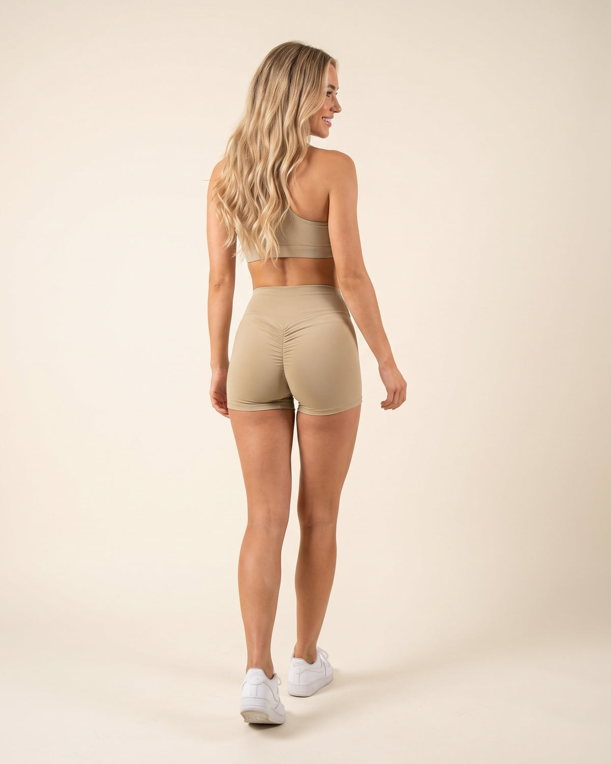 Booty Shorts - Khaki - Back
