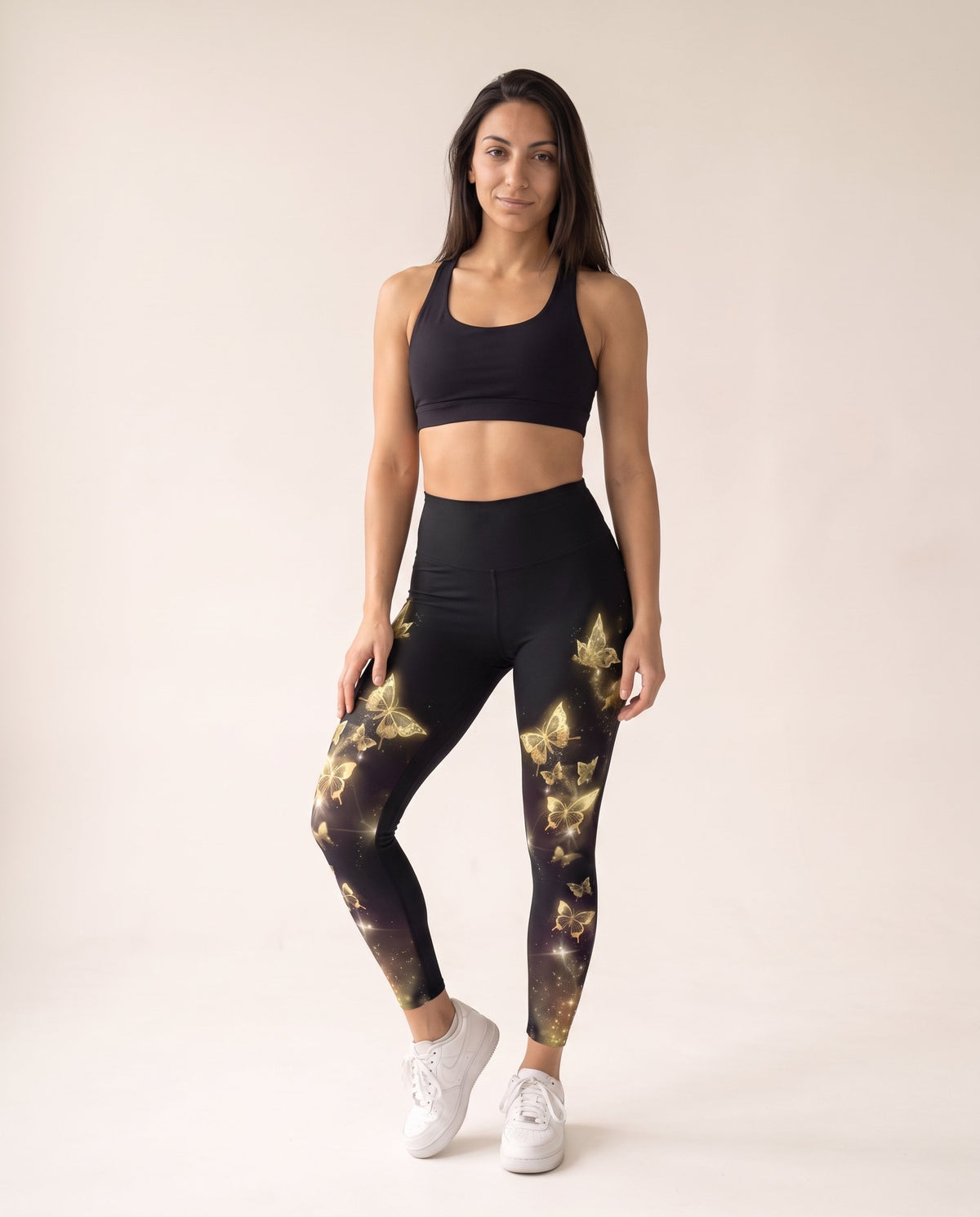 Butterfly Leggings - White - Front
