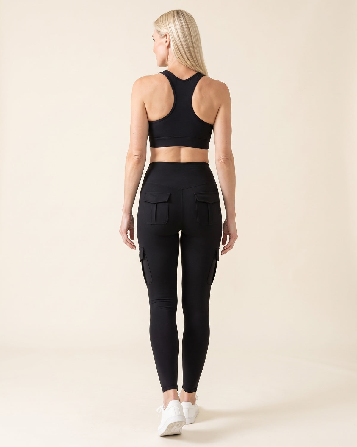 Cargo Leggings - Black - Back