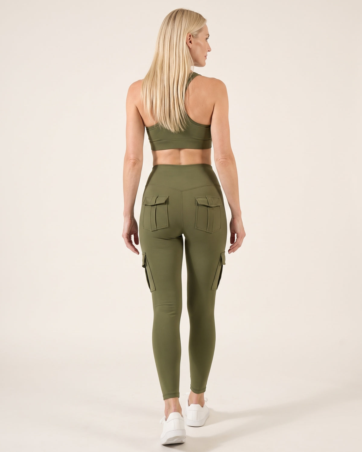Cargo Leggings - Green - Back