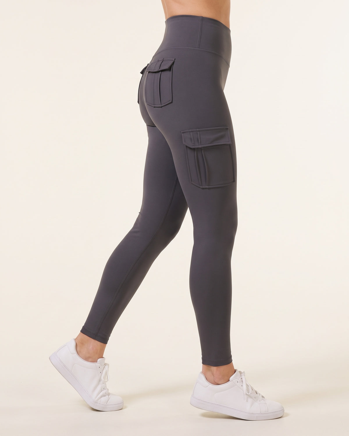 Cargo Leggings - grey - Side Profile