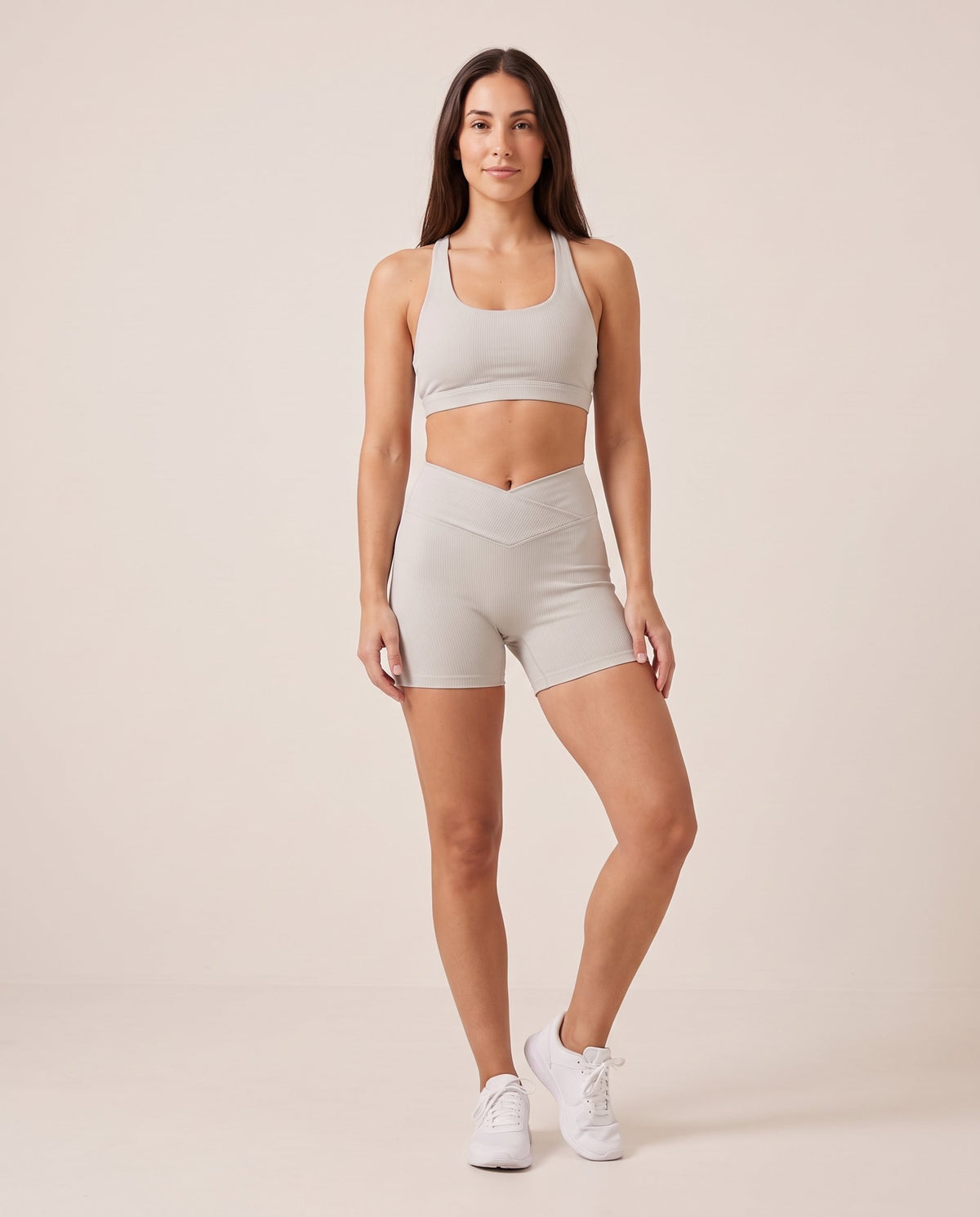 Crossover Gym Shorts - Grey - Front