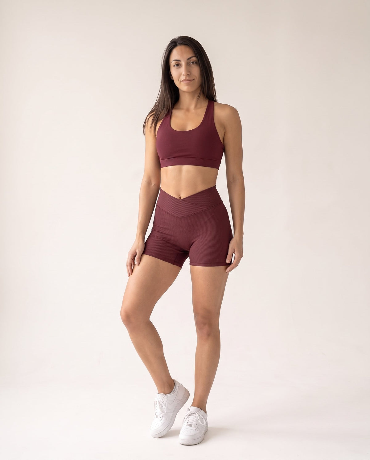 Crossover Gym Shorts - Red - Front
