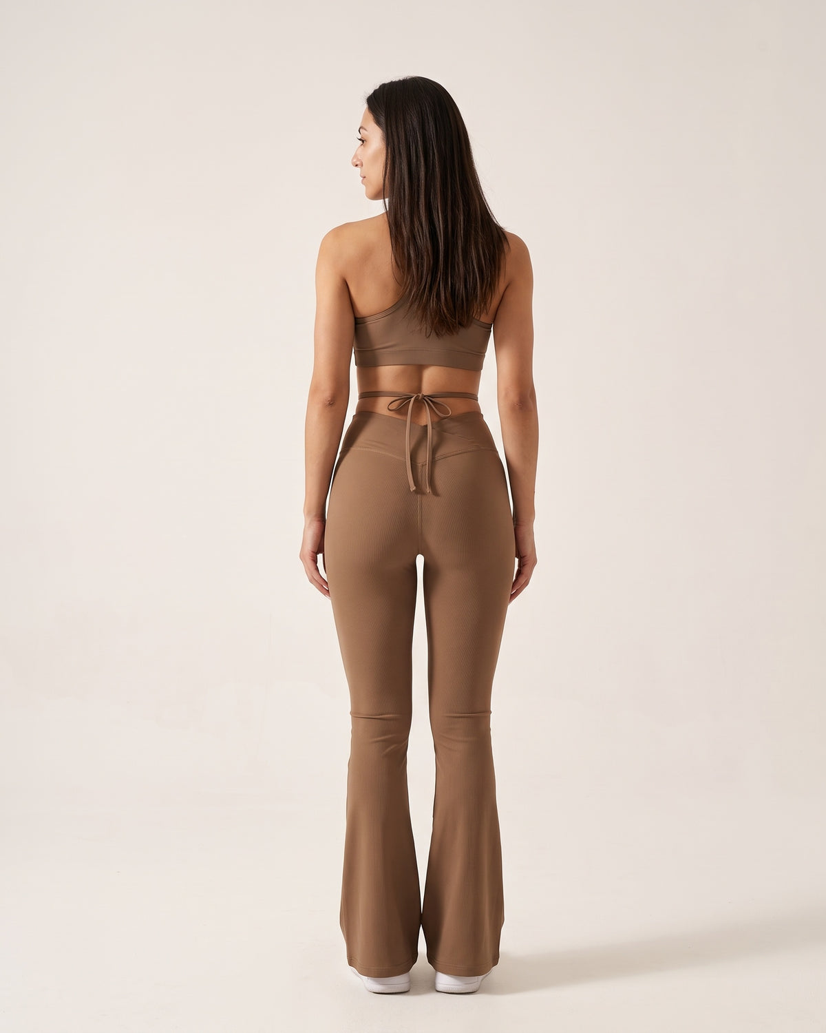 Flare Dance Pants - Brown - Back