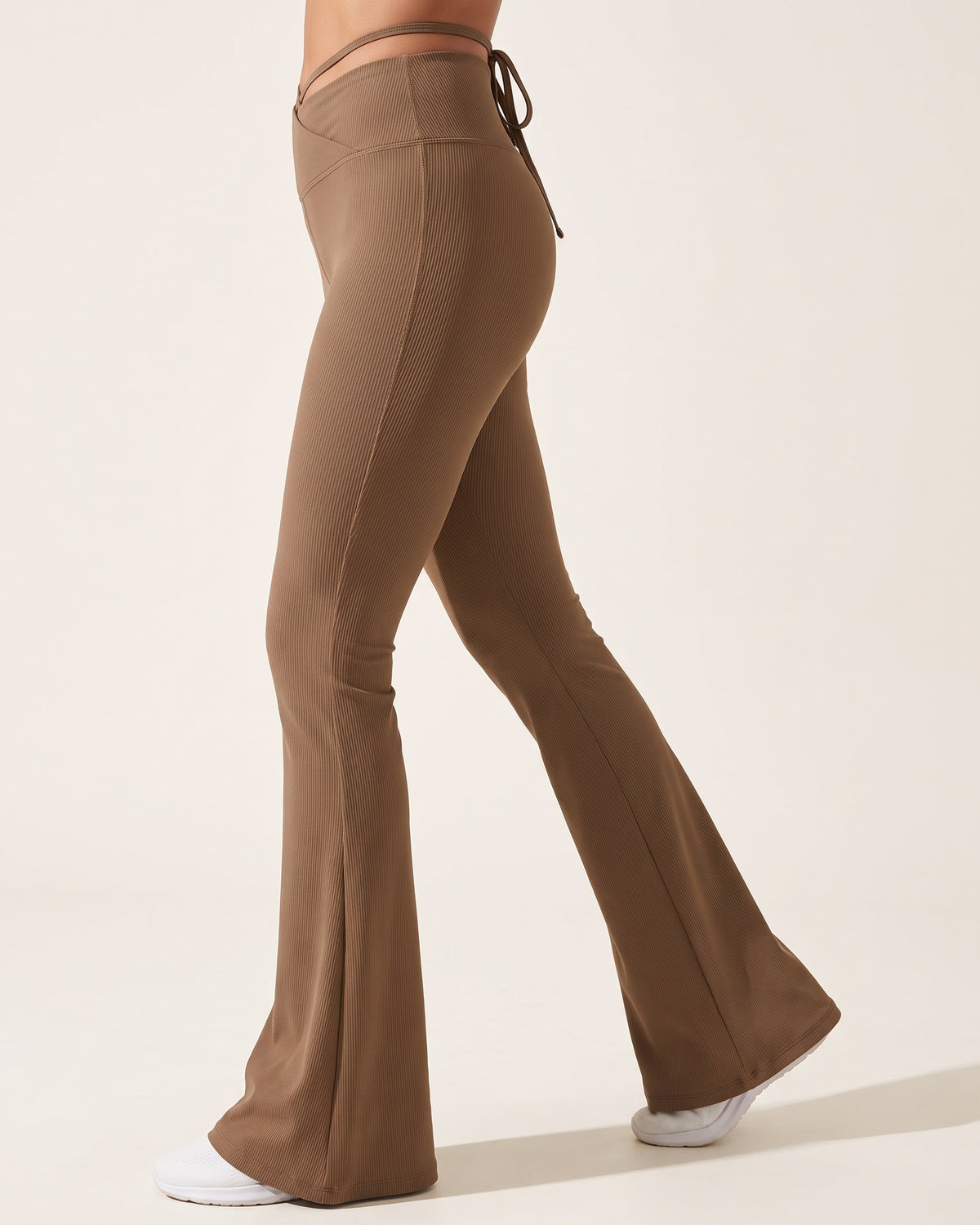 Flare Dance Pants - Brown - Side Profile