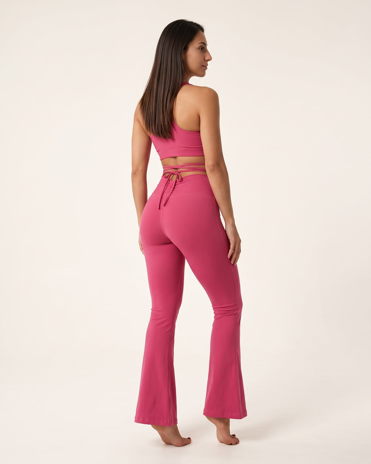 Flare Dance Pants - Pink - Back