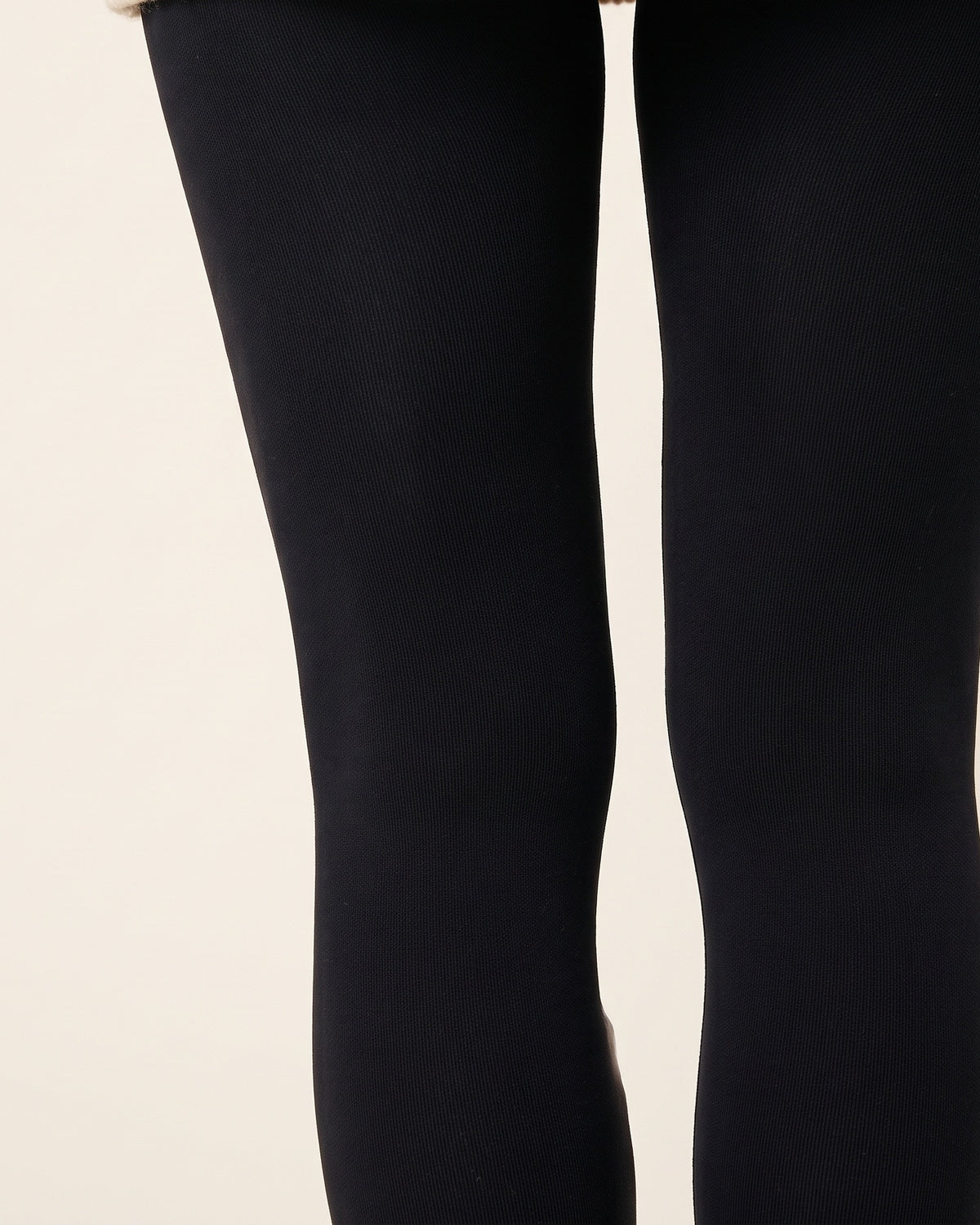 Fleece-Lined Tights - Black Opaque Stirrup - Glute Close-Up