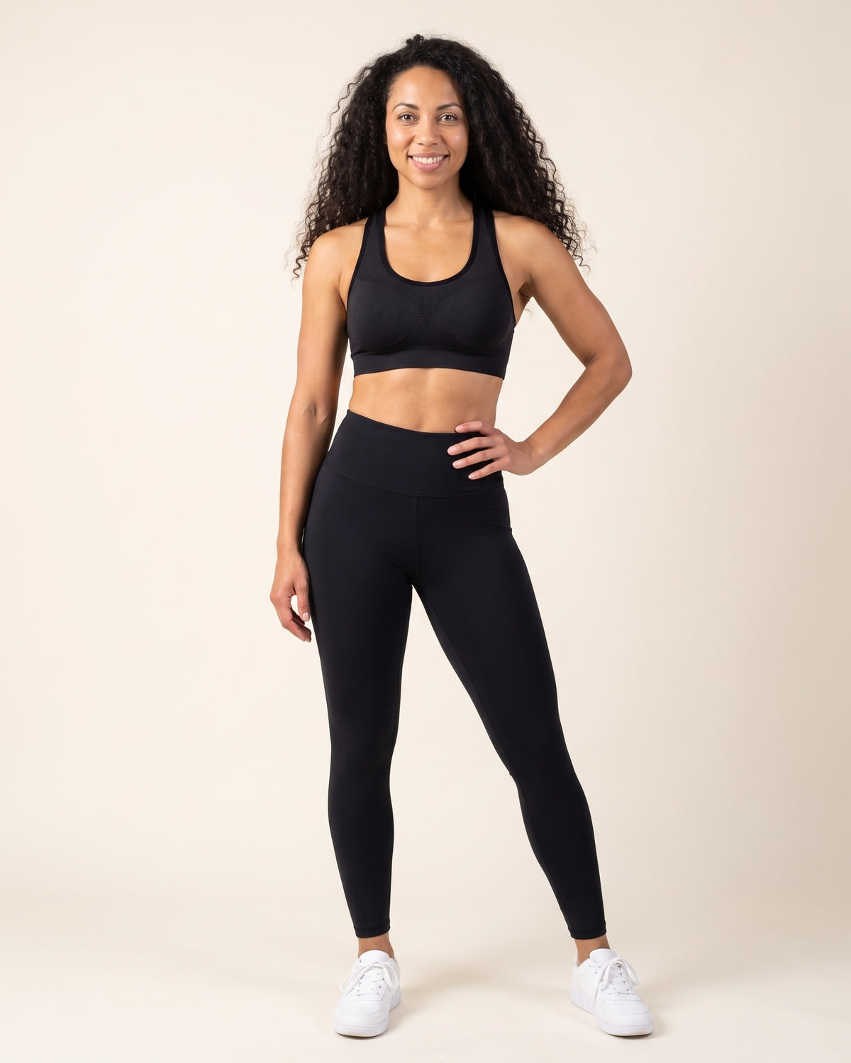High-Impact Sports Bra - Black - Front