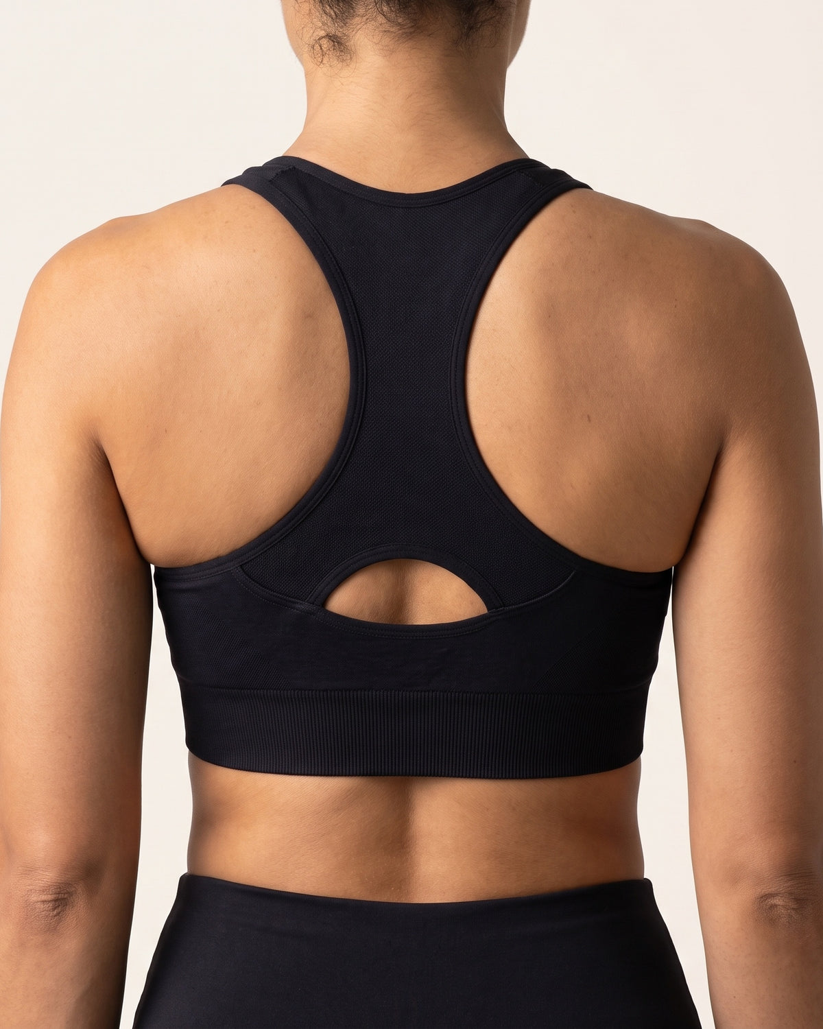 High-Impact Sports Bra - Black - Back Torso