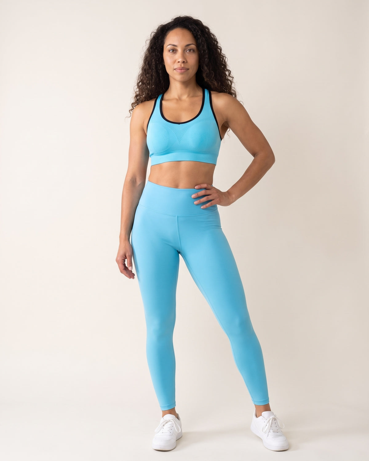 High-Impact Sports Bra - Blue - Front