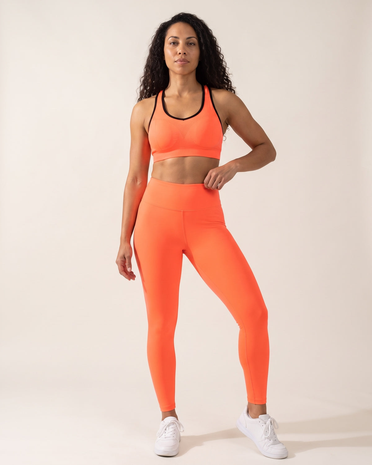 High-Impact Sports Bra - Orange - Front