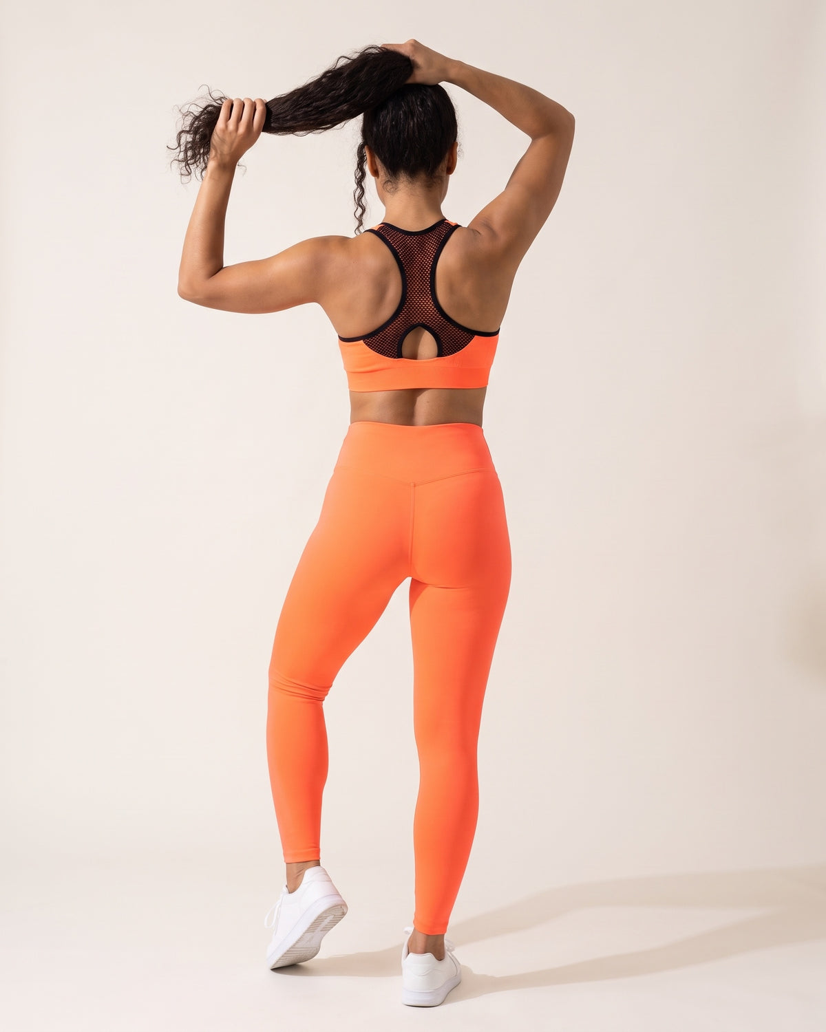 High-Impact Sports Bra - Orange - Back