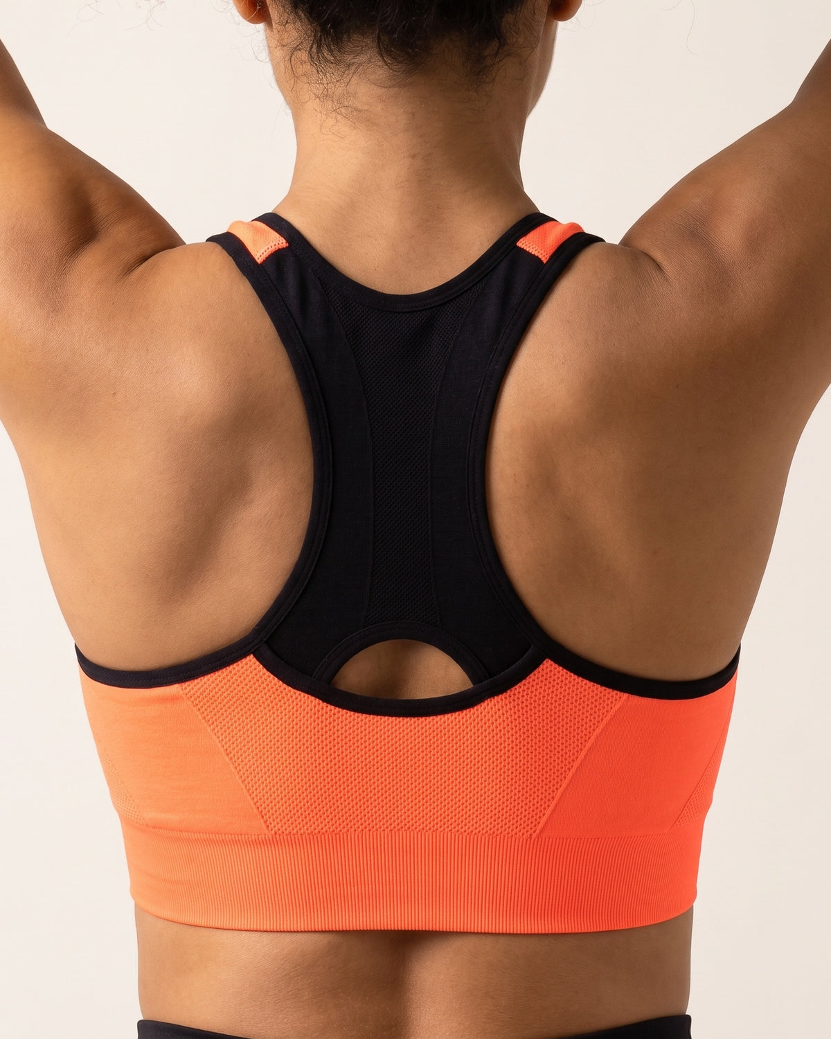 High-Impact Sports Bra - Orange - Back Torso