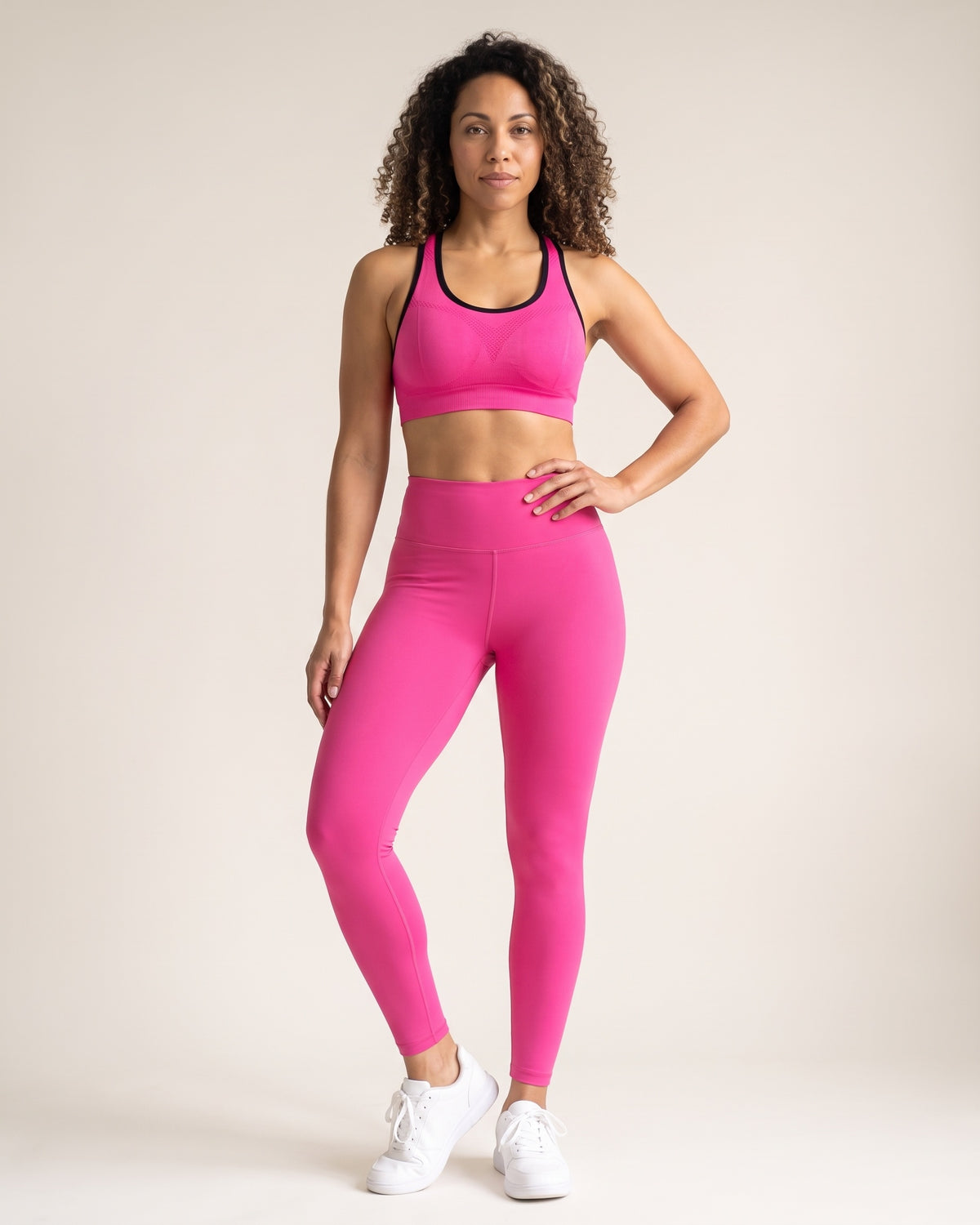 High-Impact Sports Bra - Pink - Front