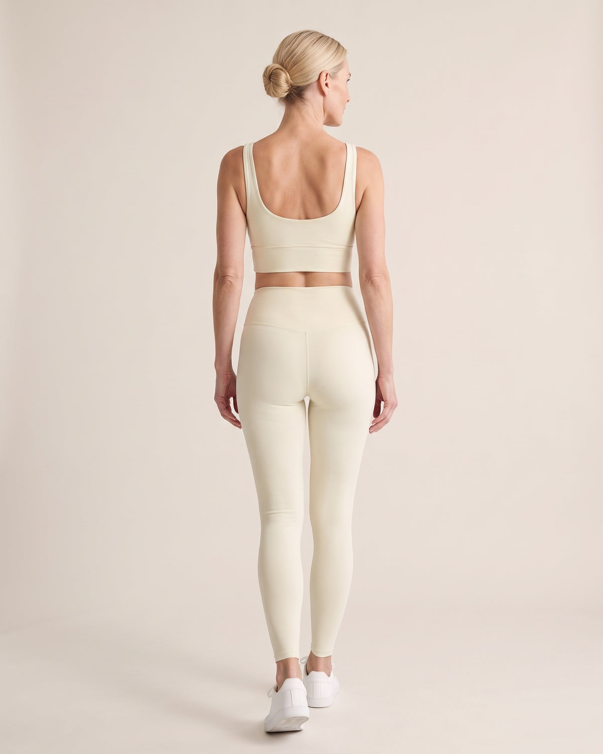 Longline Sports Bra - Apricot - Back
