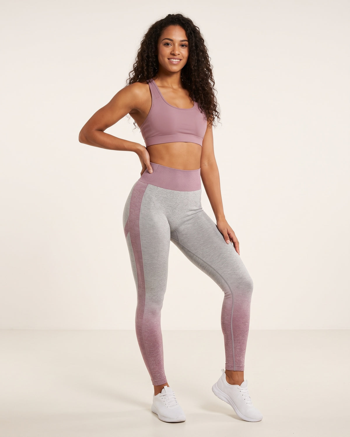 Ombre Leggings - Purple - Front