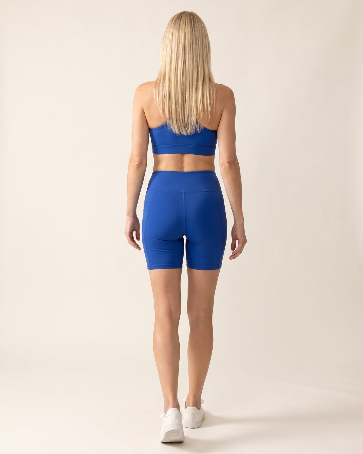 Pocket Biker Shorts - Navy blue - Back