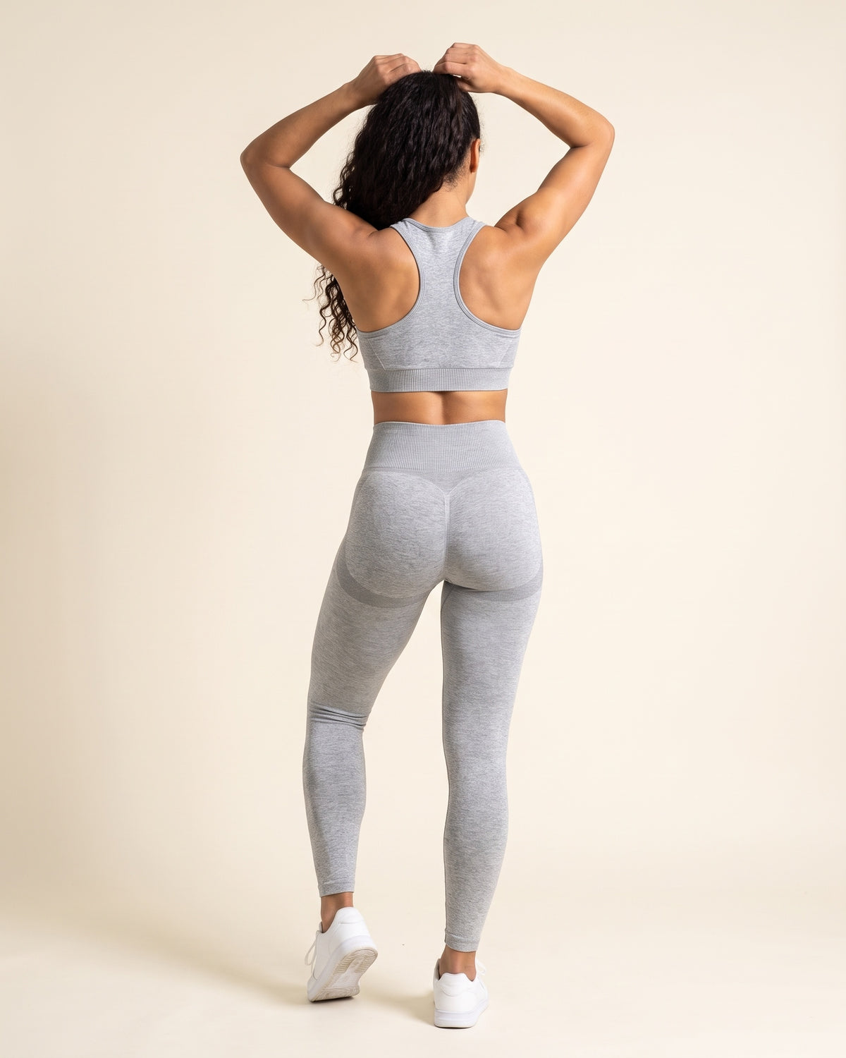 Racerback Leggings Set - Light grey - Back