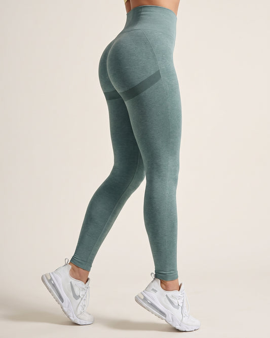 Scrunch Bum Leggings - Dark Green - Side Profile