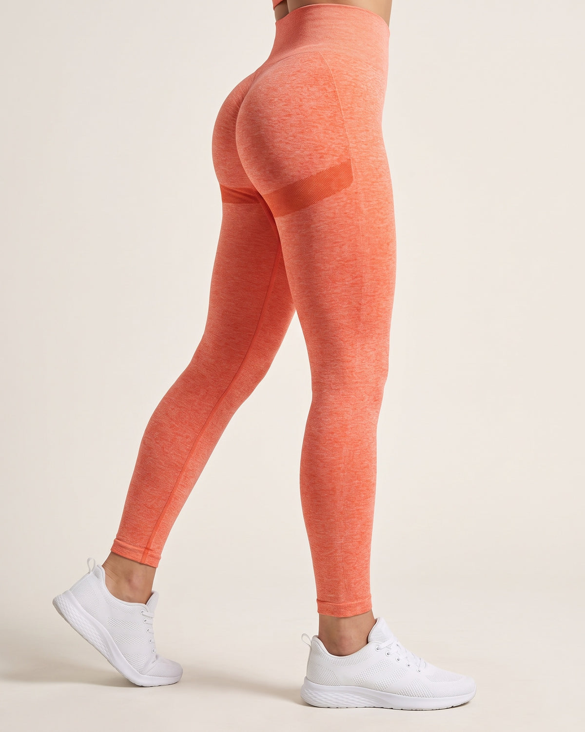 Scrunch Bum Leggings - Orange - Side Profile