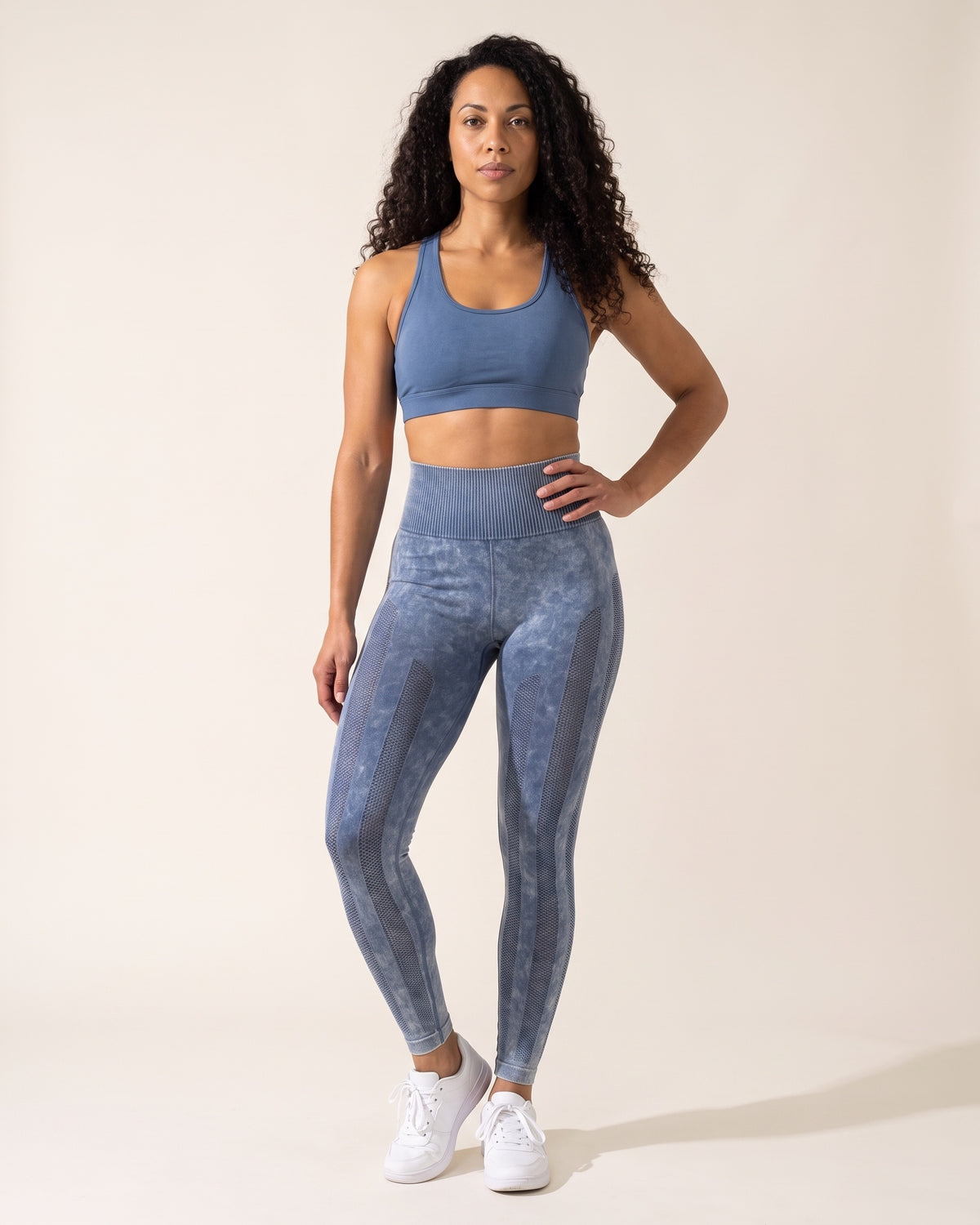 Sculpting Leggings - blue - Front