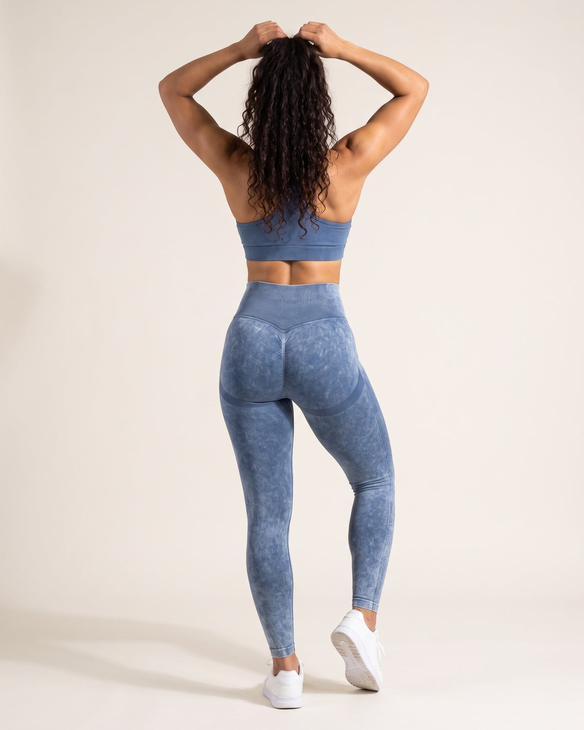 Sculpting Leggings - blue - Back