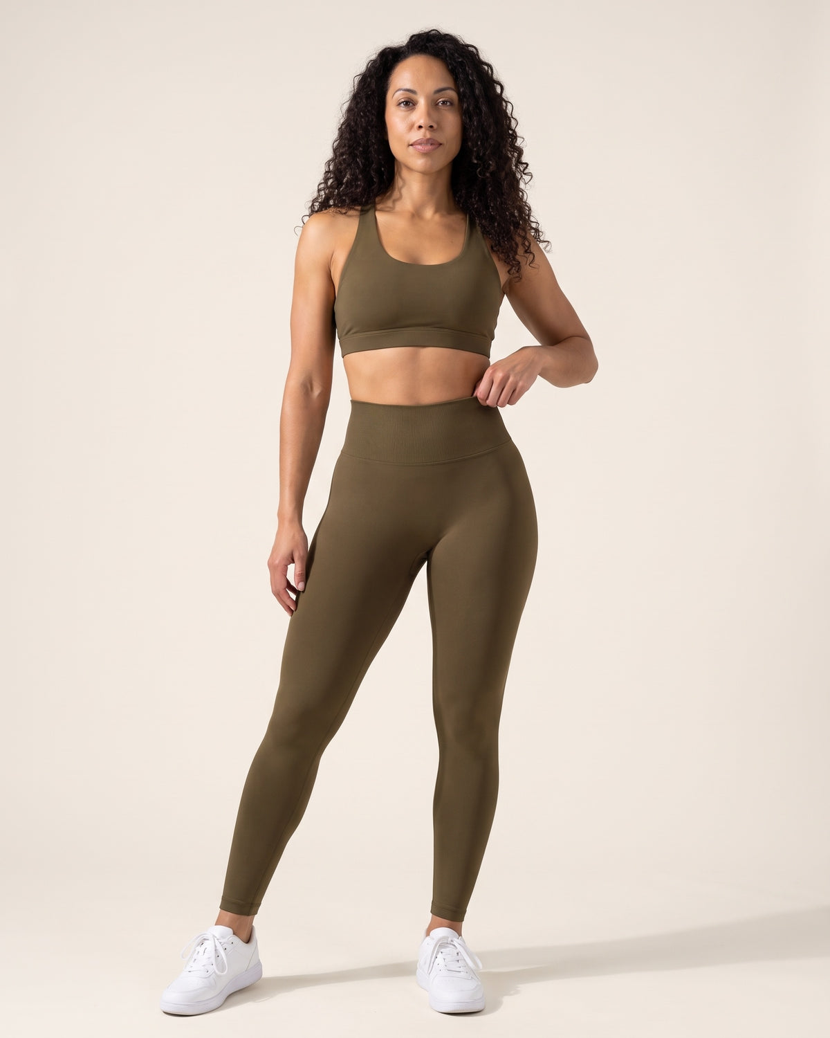 Seamless Leggings - Coffee - Front