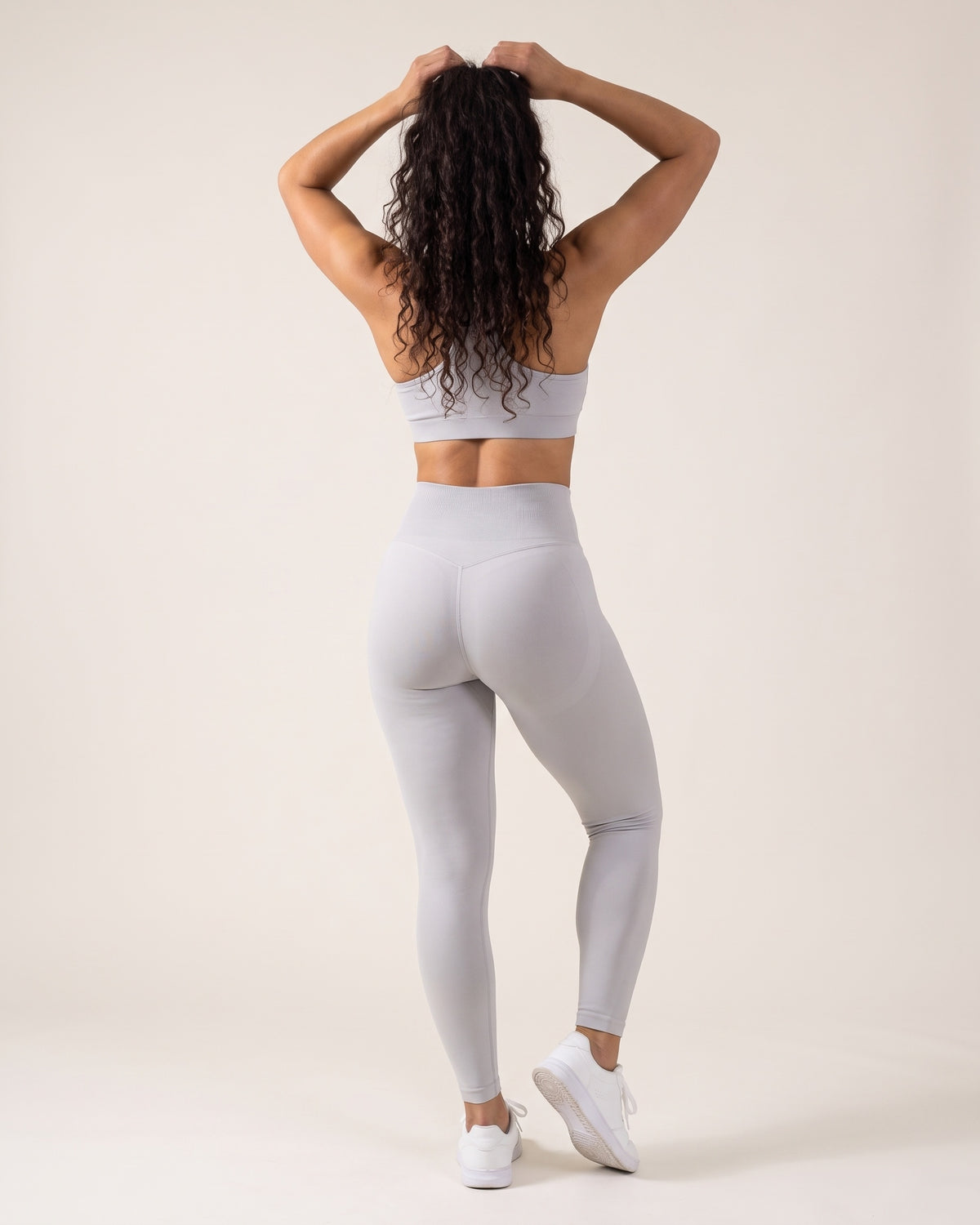Seamless Leggings - Light Grey - Back