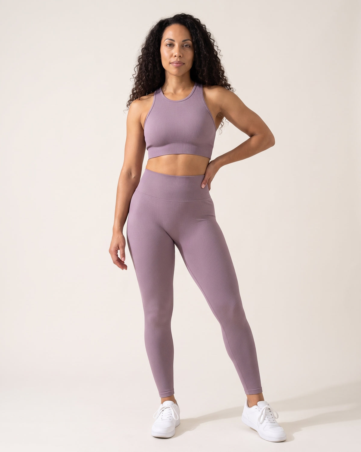Seamless Leggings - Light Purple - Front