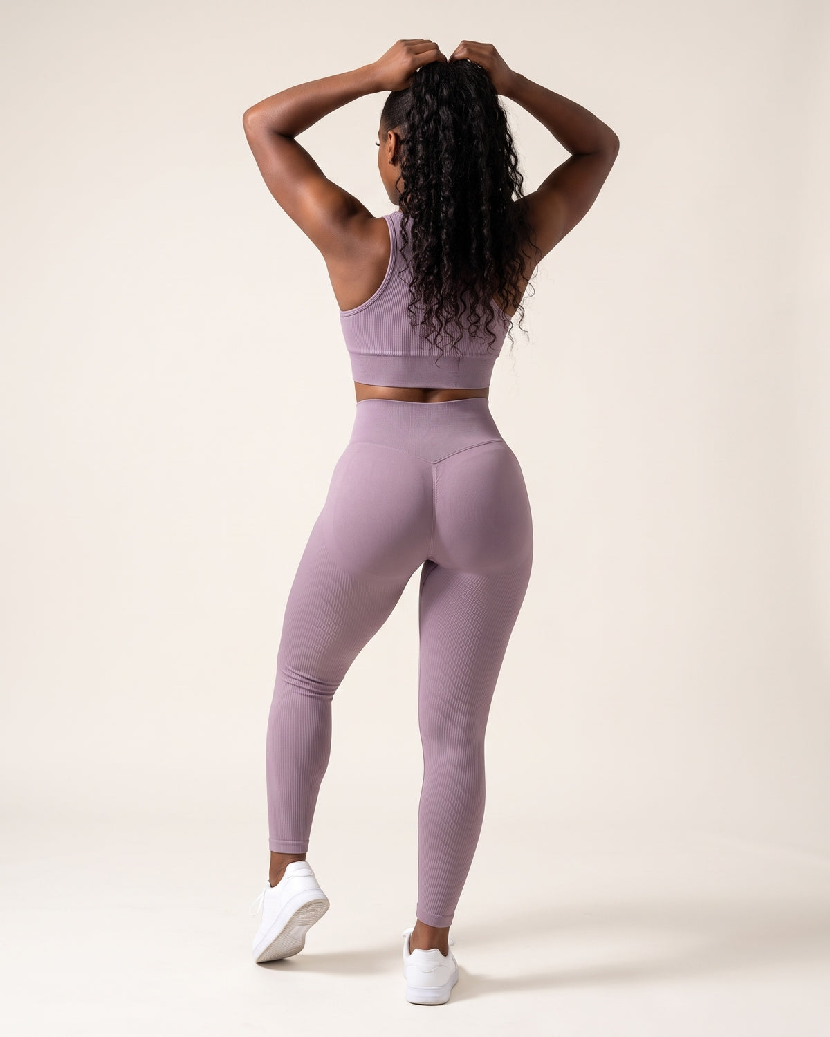 Seamless Leggings - Light Purple - Back