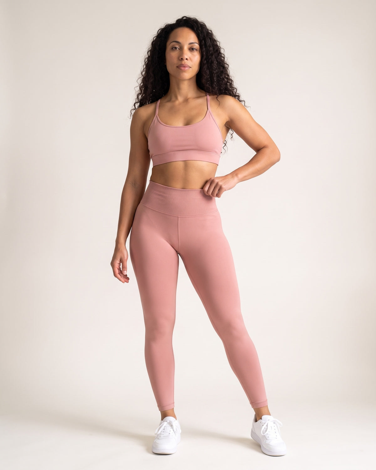 Seamless Leggings - Pink - Front