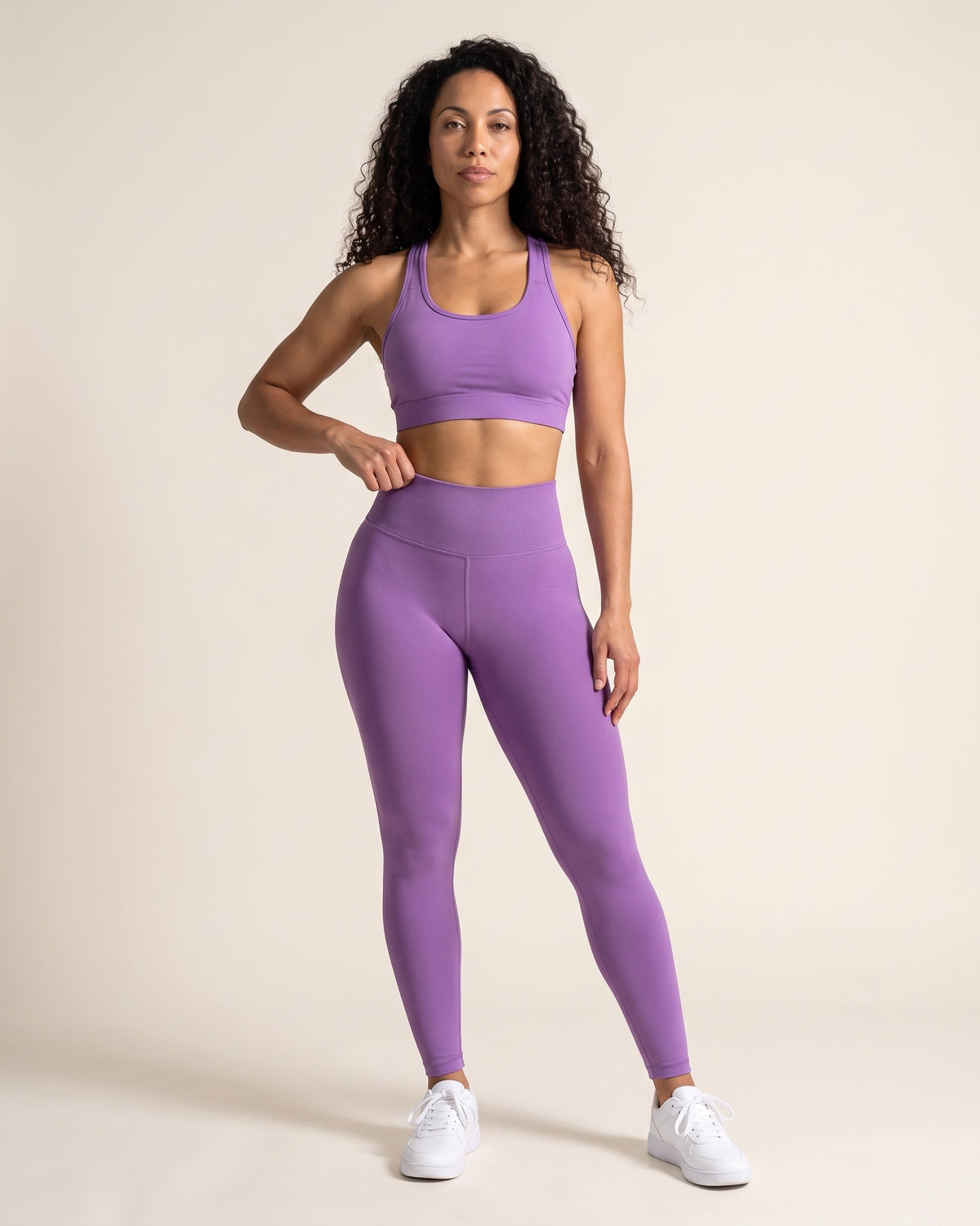 Seamless Leggings - Purple - Front
