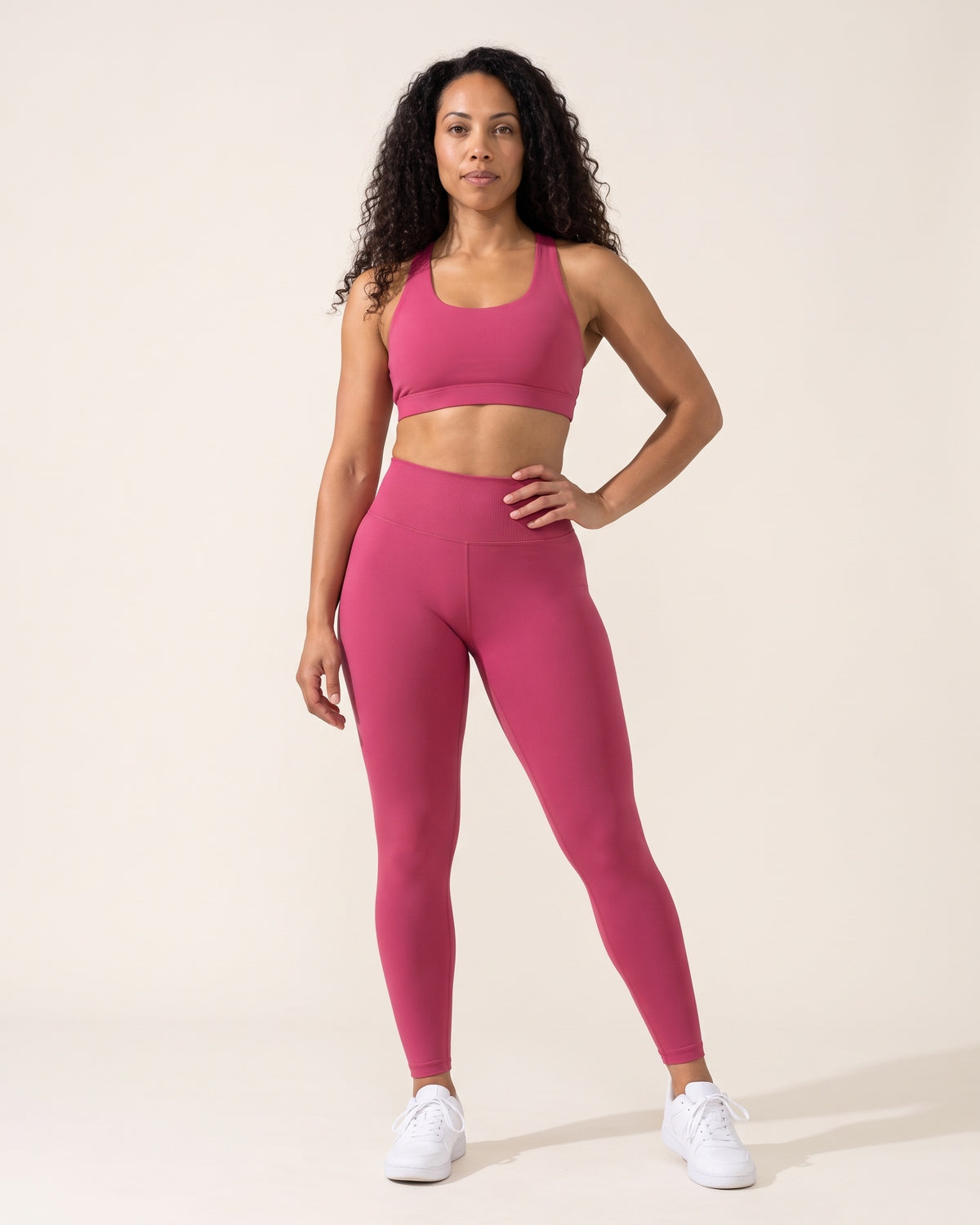 Seamless Leggings - Rose Red - Front