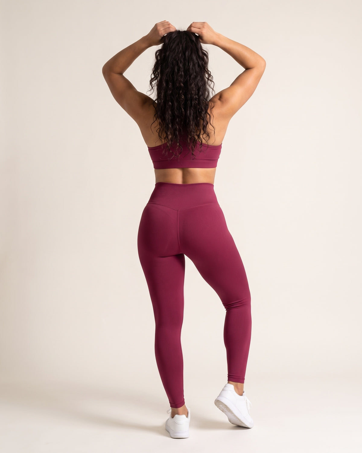 Seamless Leggings - Wine Red - Back