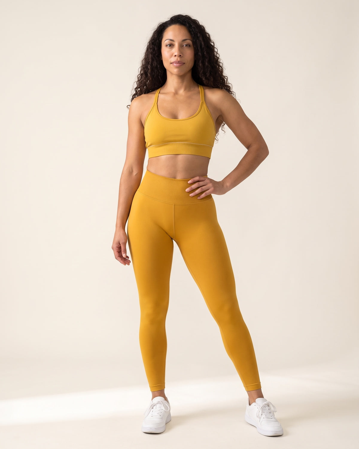 Seamless Leggings - Yellow - Front