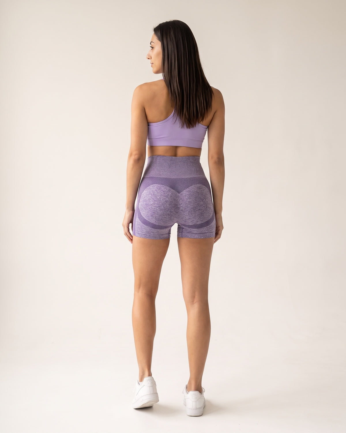 Seamless Yoga Shorts - Purple - Back