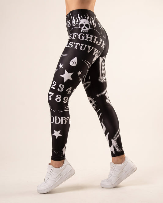 Skeleton Leggings - Black - Side Profile