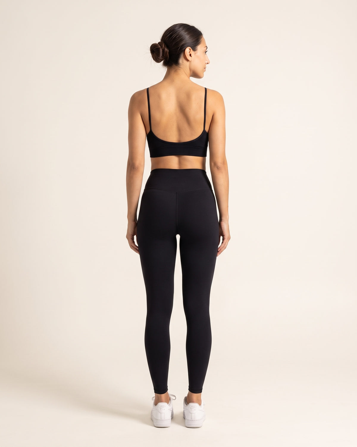 V-Neck Bralette - Black - Back